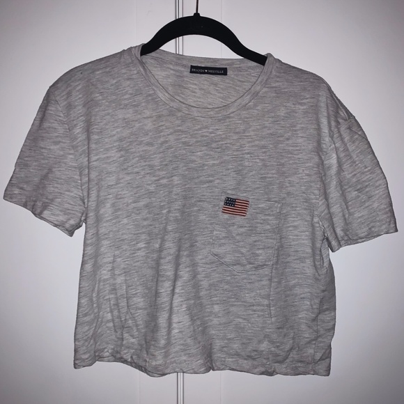 Brandy Melville Tops - BRANDY MELVILLE! American Flag Logo Tee